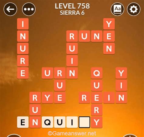 Wordscapes Level 758 Answers [ + Bonus Words ] .